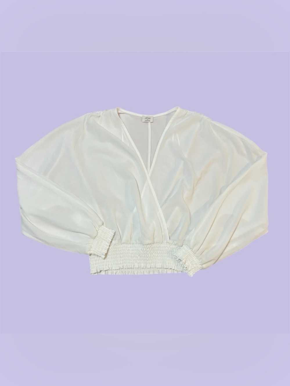 Aritzia Wilfred white wrap top - Picture 3 of 8